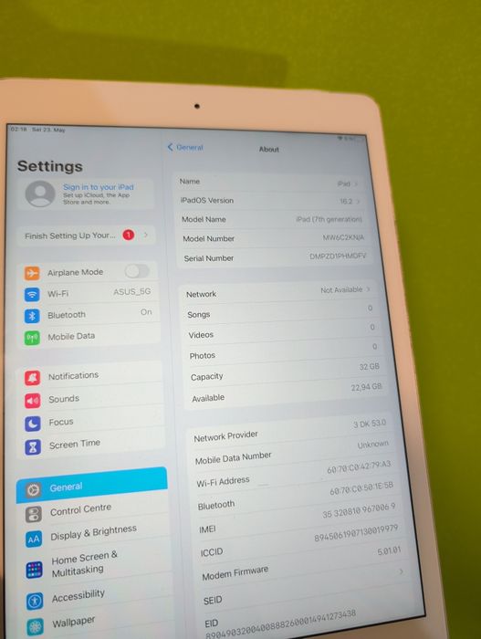 Tableta Apple iPad 7 th gen 10 inch cu sim 4G +WiFi A2198