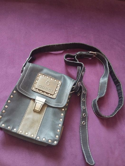 Чанта унисекс естествена кожа  Гучи