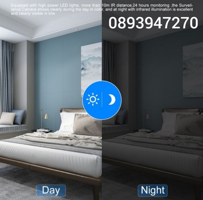 ПРОМО! Вътрешна Безжична Камера WiFi  Видеонаблюдение на Дома