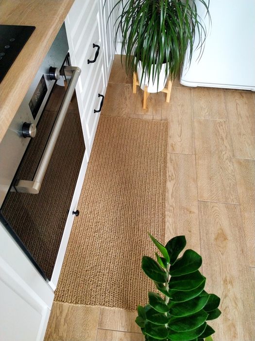 Ковер из джута ручной работы