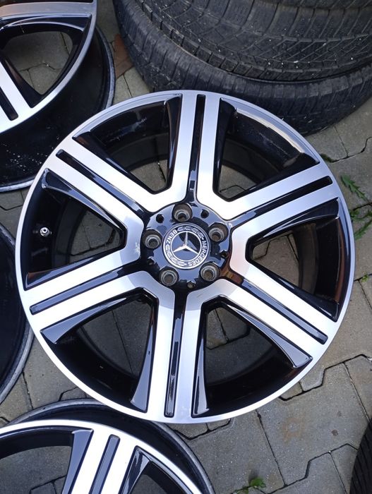 4 jante fara cauciucuri 5x112 R19 originale Mercedes GLC,ML,GLE GLK