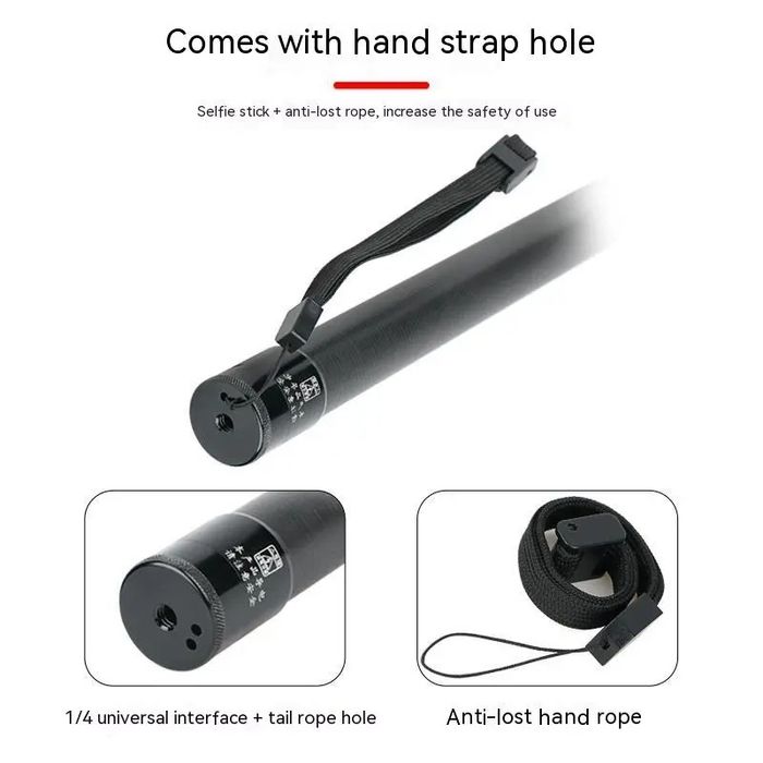 Selfie Stick Carbon Invisible,3M,Insta360 X5,X4,X3,X2,ONE,GoPro - NOU