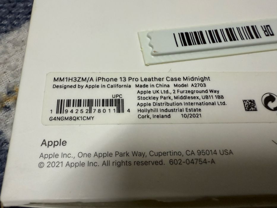 Оригинальный кожанный чехол Apple, для iPhone 13 Pro