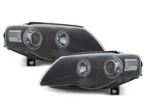 Faruri VW Passat B6 3C Lupa Angel eyes Negru