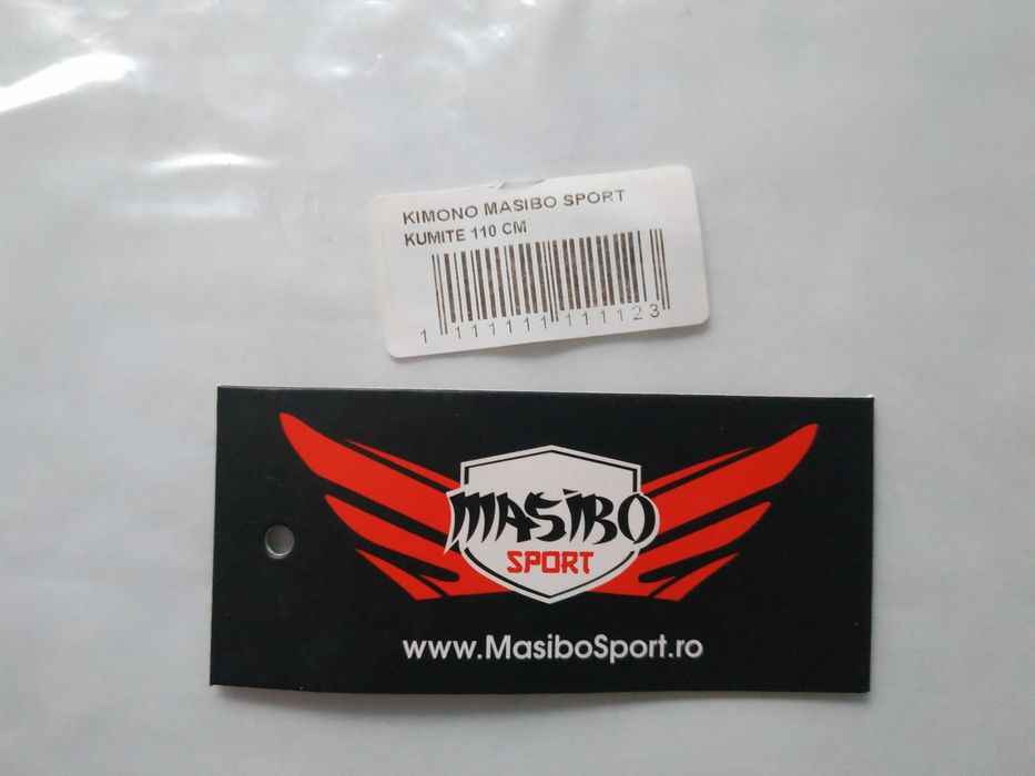 Kimono karate Masibo Sport Kumite 100% bumbac fabricat Romania 110
