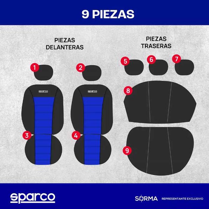 Sparco калъфи за седалки тапицерия автомобил кола