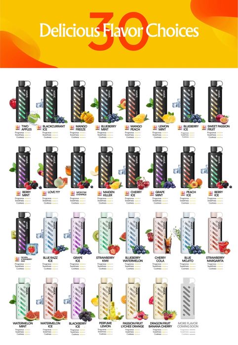 Vape narghilea vozol 25.000 puffs sunet auto