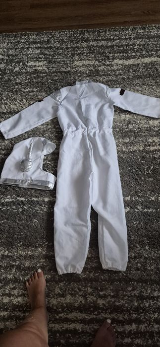 Costum de astronaut alb 8-9 ani