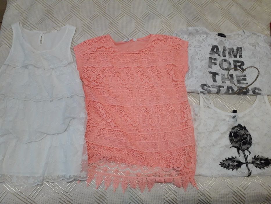 Потници и тениски са момиче р.140