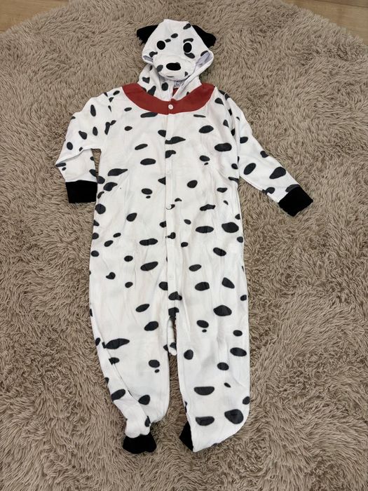 Costum de pijama dalmațian,unisex,cu gluga.