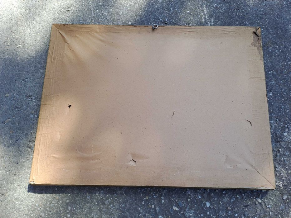 tablou pictura pe pfl 75/55 cm semnat datat 1958