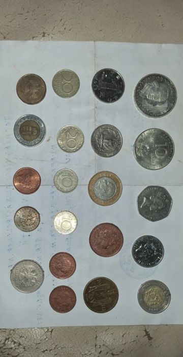 Monede din anul 1850 pâna în 1991 prima moneda este din argint 15.7 gr