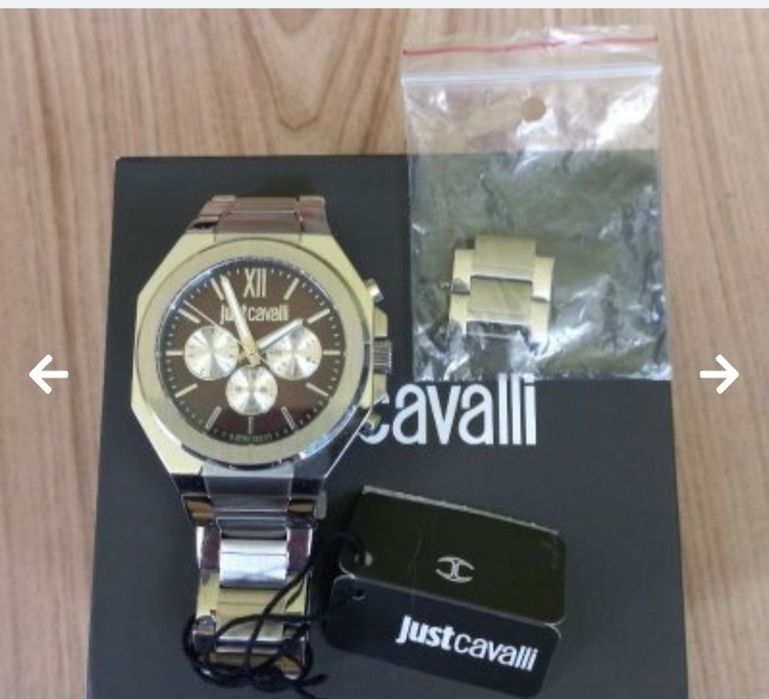 Just Cavalli ръчен часовник с нова сребърна батерия