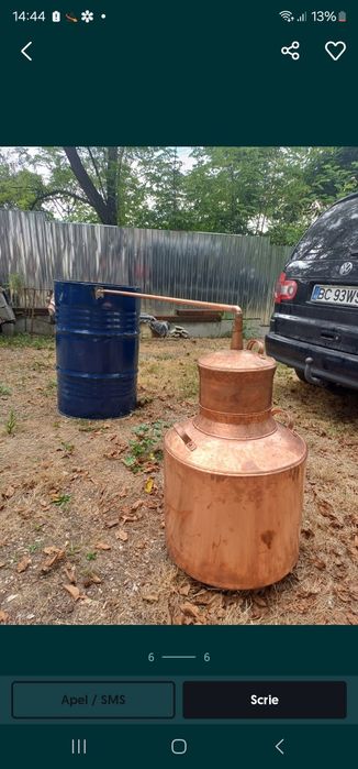 Cazan de tuica din cuparu alimetar avem orice mărime pe stoc ne deblocat sunt la domiciliu clientului