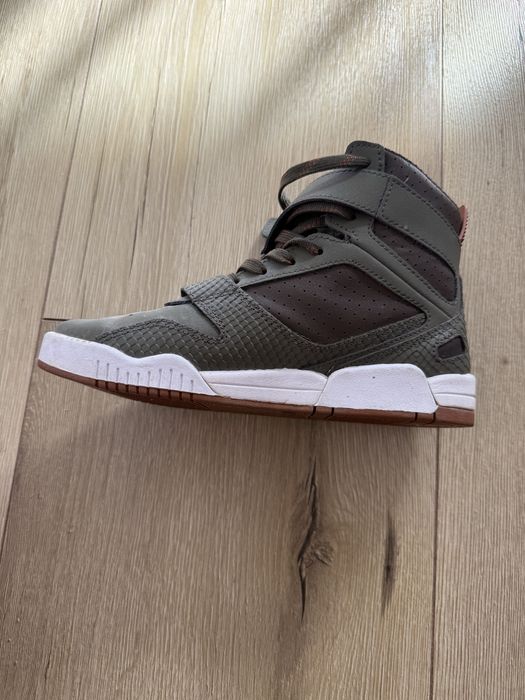 Supra  mid-high de piele Breaker, Verde militar,