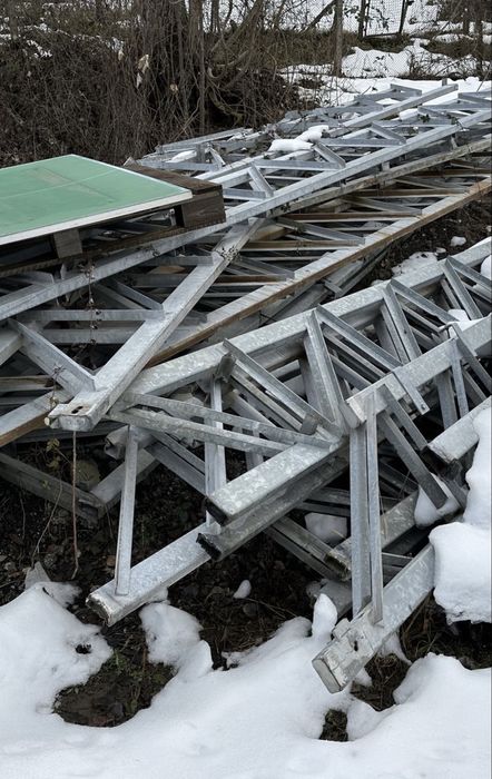 Метална конструкция тип решетка ферми Подцинковано хале