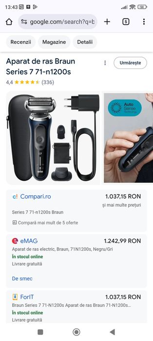 Aparat de ras Braun Series 7 71-n1200s