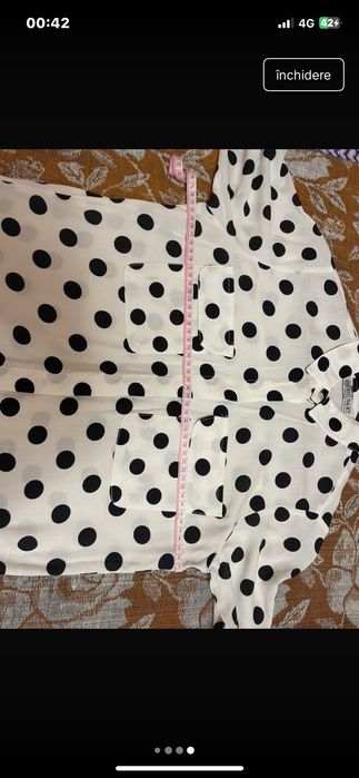 Cămașă albă cu buline