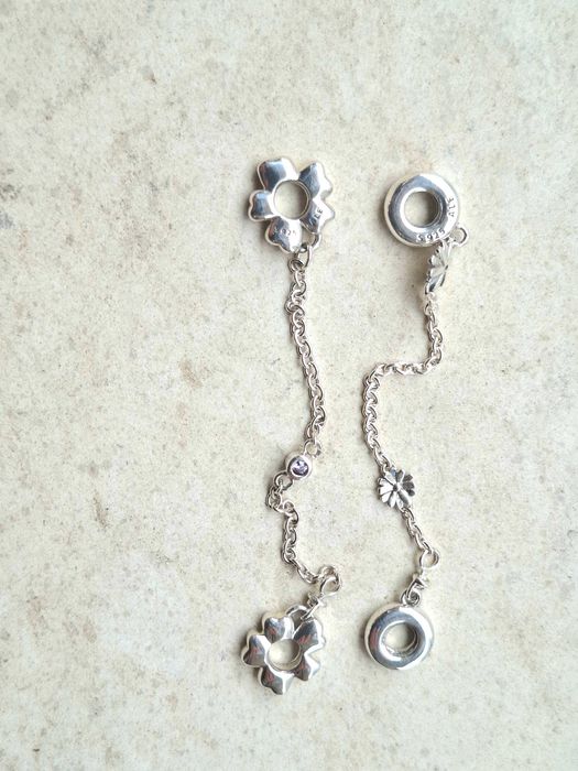 Сребърни осигурителни верижки за гривни Пандора