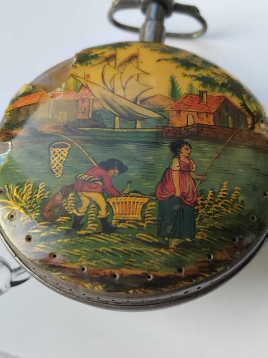 На търг от 1 EUR!  Джобен часовник с будилник, швейцария 1780 г.