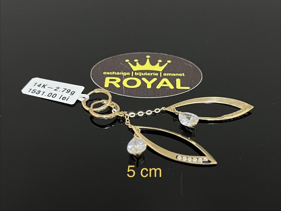 Bijuteria Royal CB : Cercei lungi aur 14k 2,79 grame