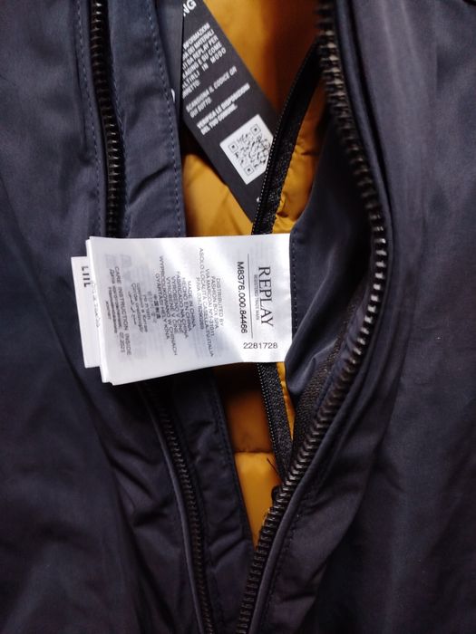 Оригинална грейка REPLAY XXL нова мъжка синя елек