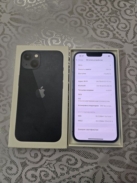 Айфон 13 128гб sim+esim
