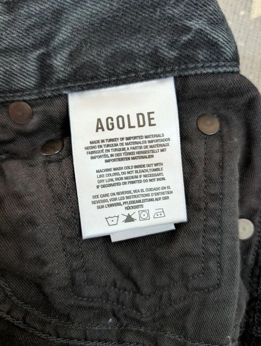 Agolde Fen Dark Grey/Faded Black Cotton Jeans. Size 25