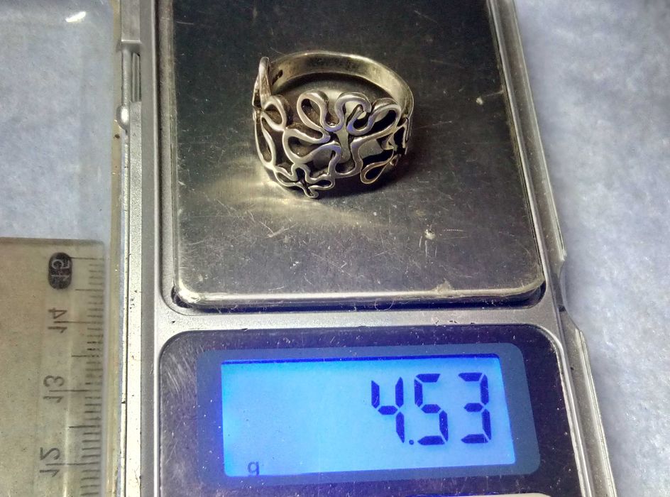 Ажурен Бутиков Флорален СРЕБЪРЕН ПРЪСТЕН - Сребро 925