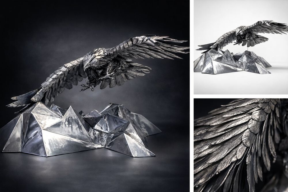 Скульптура из металла орел