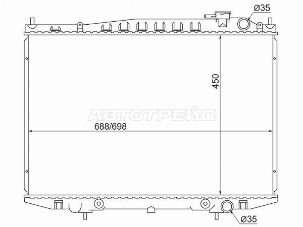 Радиатор Nissan Datsun