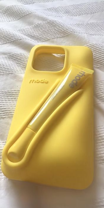 Rhode жълт калъф + гланц Lemontini Rhode case + Lip gloss Лимитиран