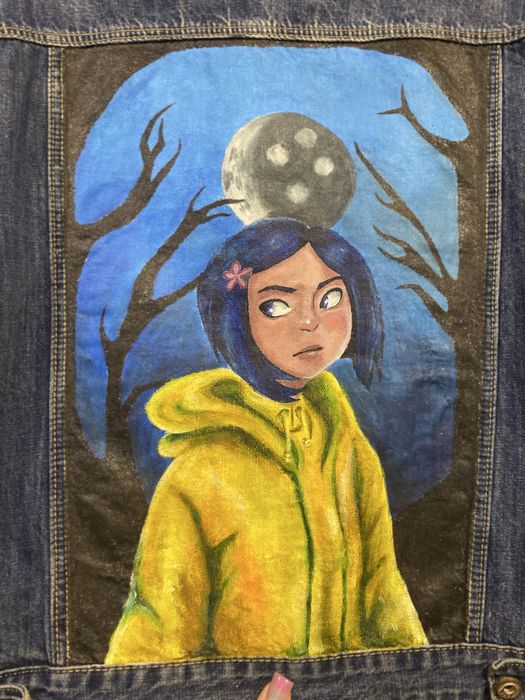 Продам джинсовую куртку с рисунком от руки