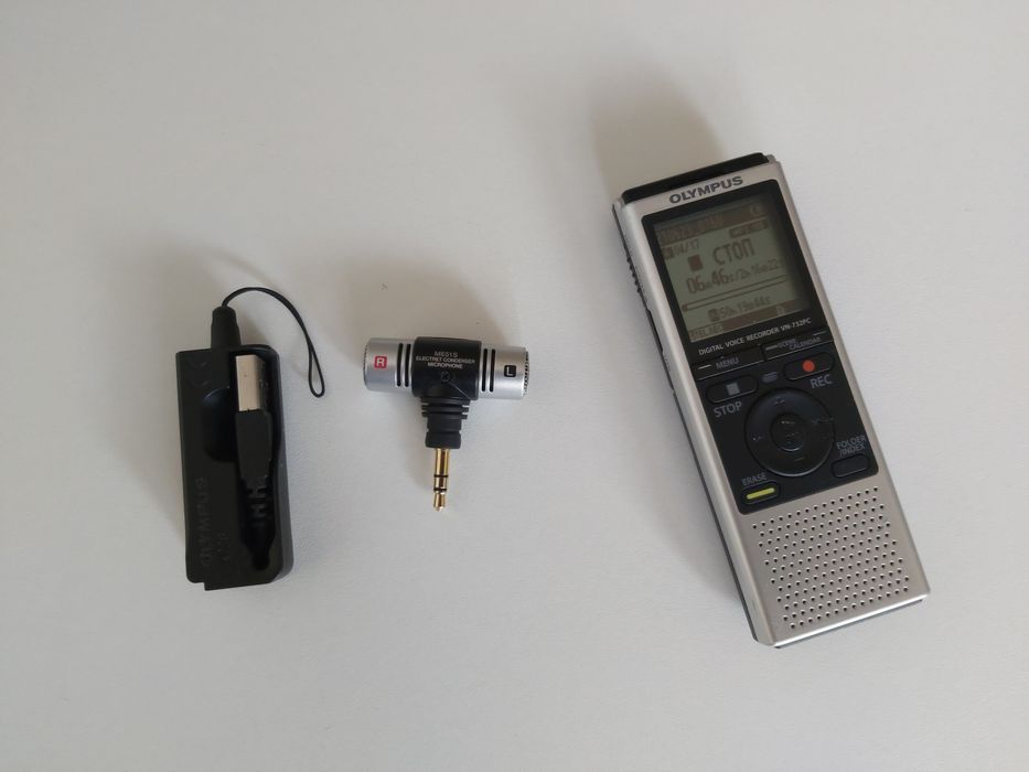 Диктофон Olympus VN-732PC + доп.микрофон