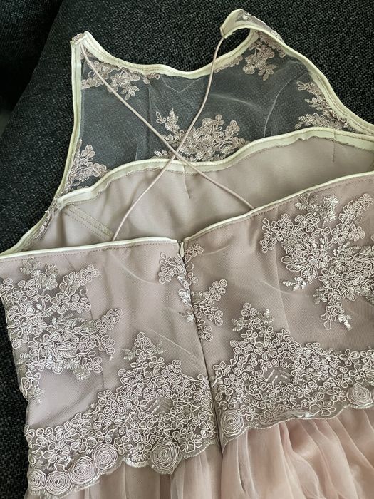 Официална рокля пепел от рози