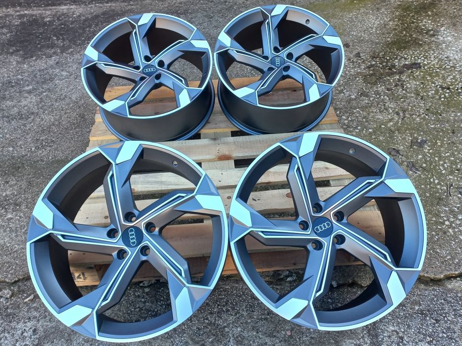 18"AUDI Rotor26 Matt Gunmetal Polish 8Ж ет30 A5 A6 A7 A8 Q3 Q5 Q7 Нови