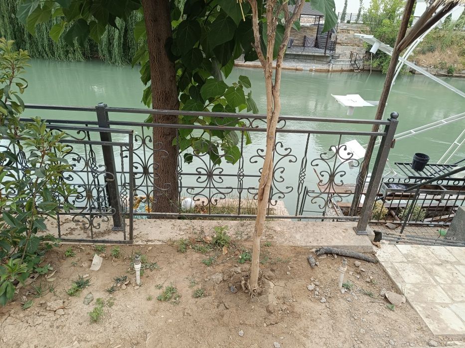 Suv bu'yida havli sanpi oldida