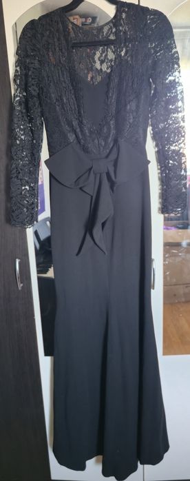 Rochie neagră tafta cu dantelă mărimea S
