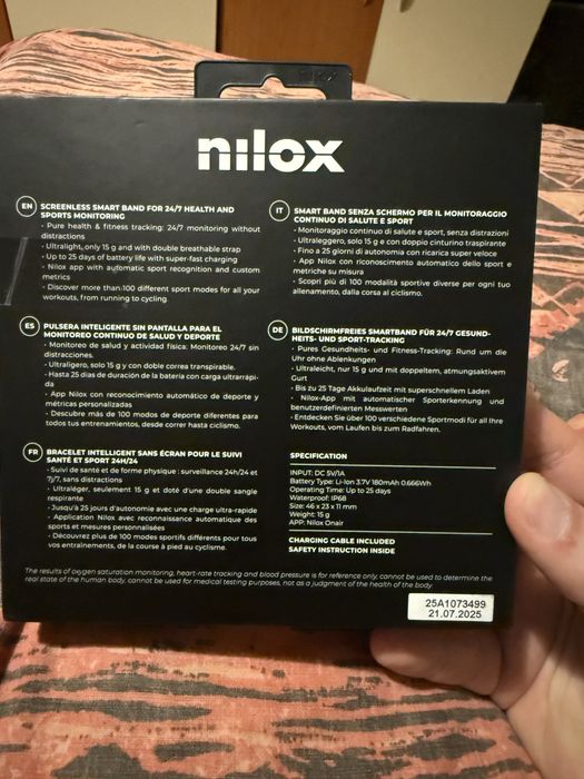 Смарт гривна Nilox ONAL-без екран,с две каишки (нова)