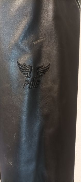 "YOGO", Уникален кожен ТРЕНЧКОУТ, НОВ, с идентификационен  ном