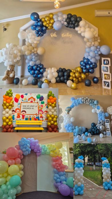 Aranjament  decor baloane flori nunta botez majorat