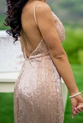 Официална дълга рокля с пайети