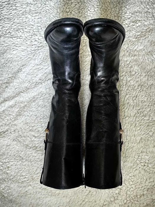 Cizme negre dama piele naturala Geox riding Walk Pleasure