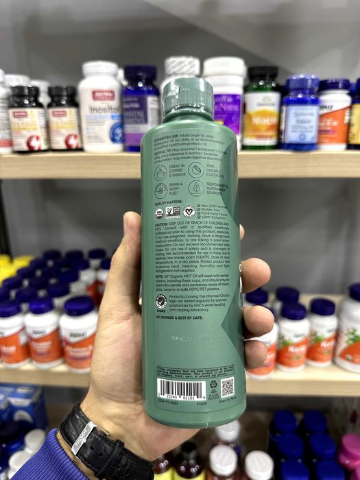 Sports Research, чистое масло MCT, без вкуса, 473 мл