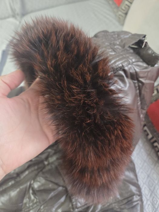 Geaca dama,puf rata si blana naturala