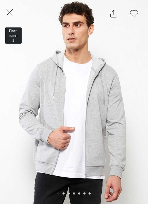 НОВ суитшърт с цип, 3ХЛ