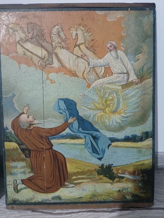 Icoane rusesti din anii 1880 pictura pe lemn.