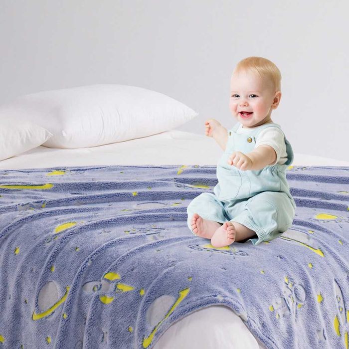 Детско одеяло, светещо в тъмното, 120х150 см.