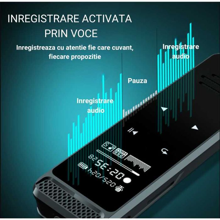 Reportofon prof.32GB,extensie la 256GB,pentru prelegeri,discursuri,etc