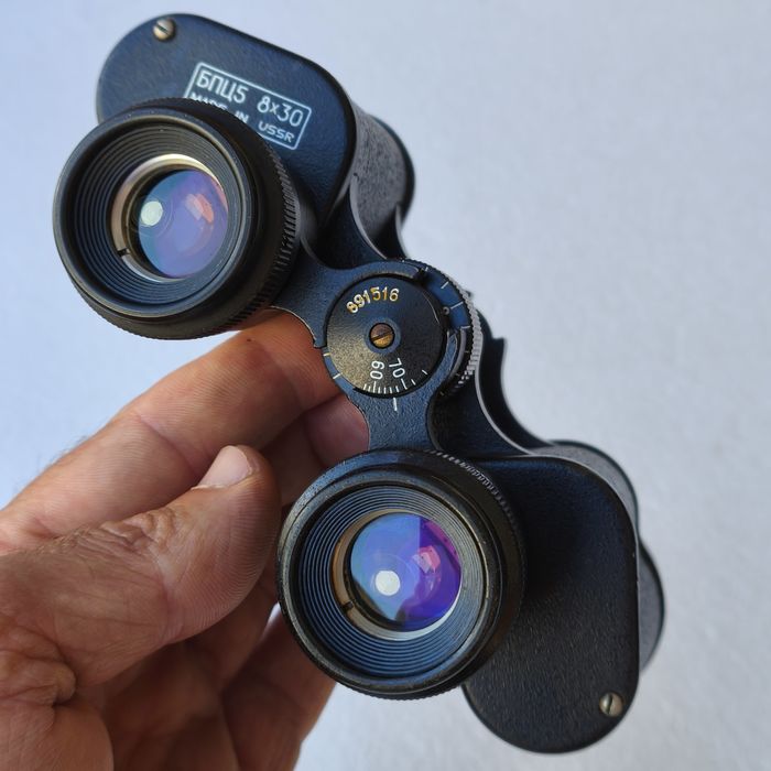 Binoclu 8x30 USSR optica perfect curata,colimat rusesc antireflex